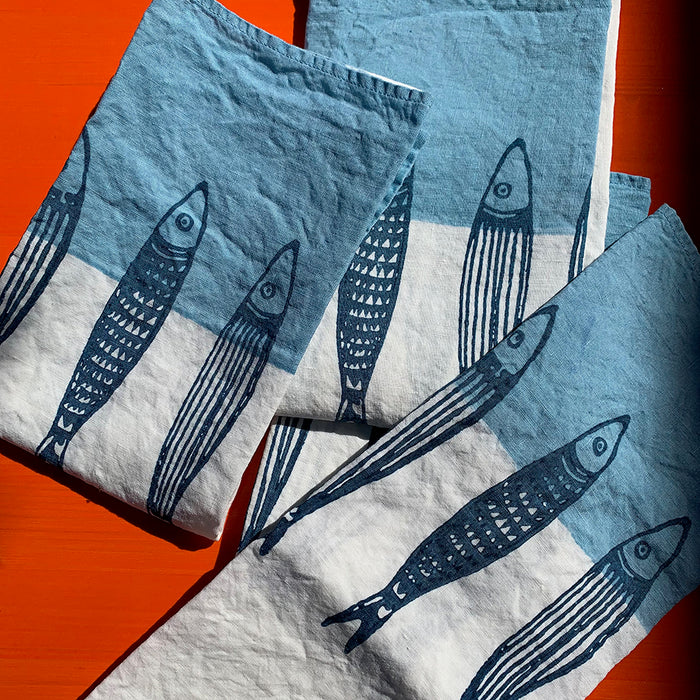 Home: Bertozzi Sardines on Two-Tone Tea Towel