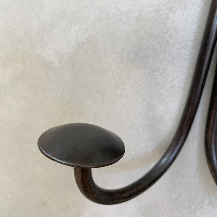 Hooks: Cast Iron Double Hat Hook Rack