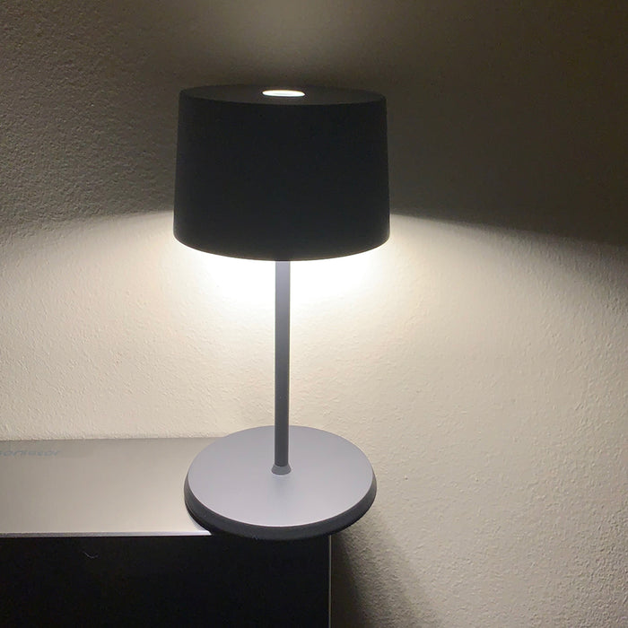 Lamp: Cordless LED Metal Mini Table Lamp