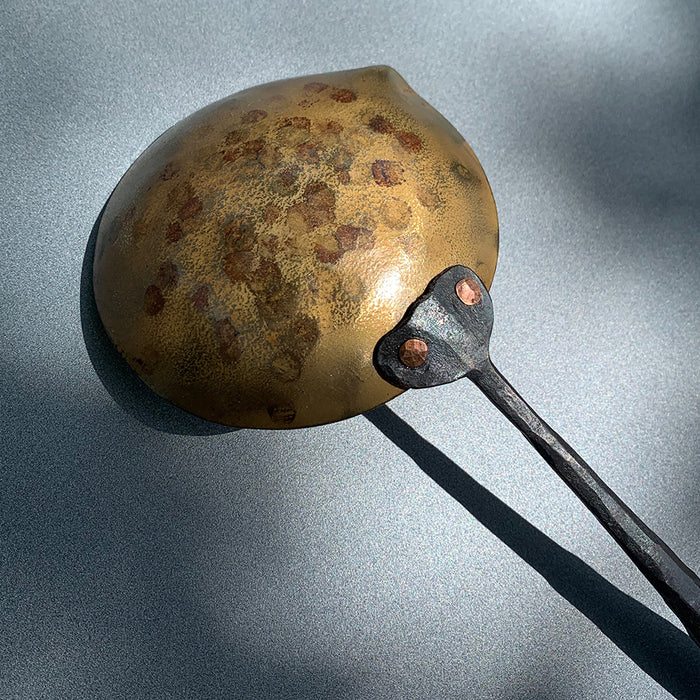 Home: Forged Brass and Iron Serving Spoon