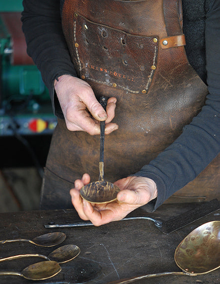 Home: Forged Brass and Iron Serving Spoon