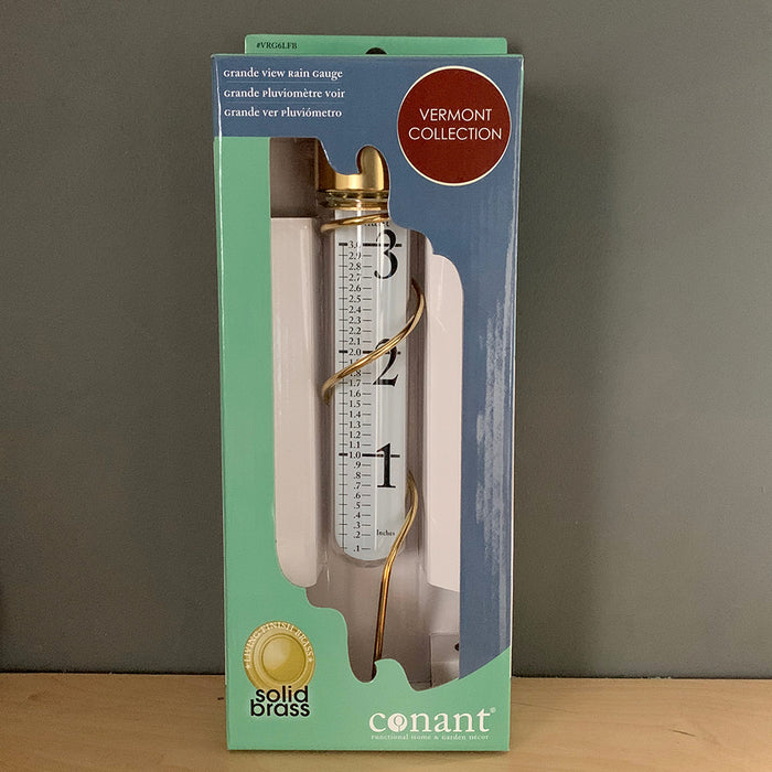Garden: Solid Brass Rain Gauge