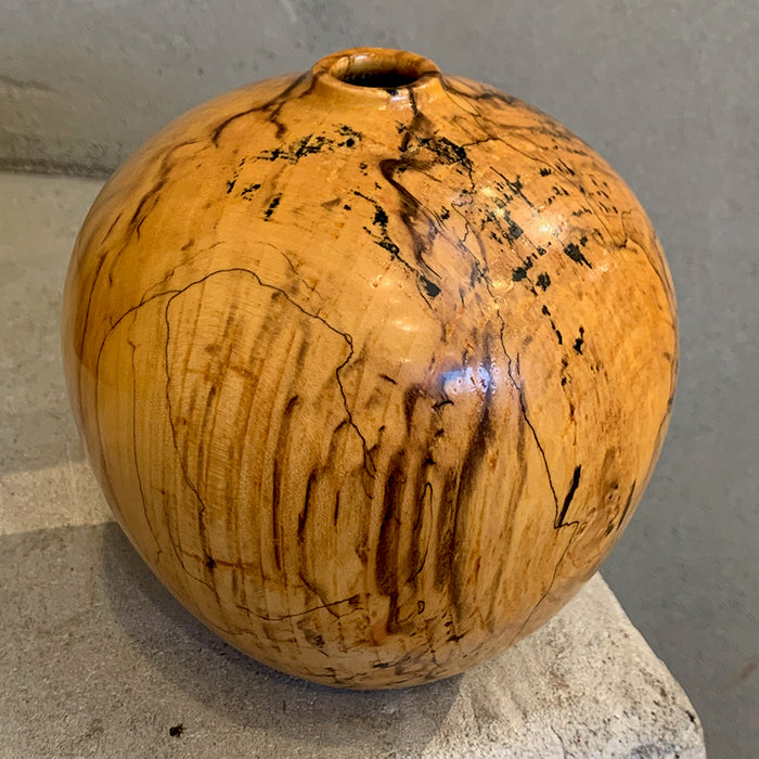 Home: Turned Box Elder Wooden Vessel
