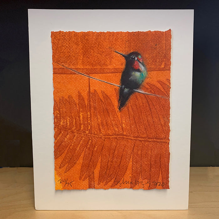 Art: Print Sylvia Gonzalez Hummingbird on Fern