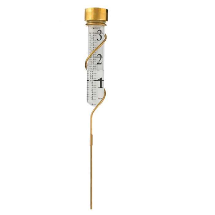 Garden: Solid Brass Rain Gauge