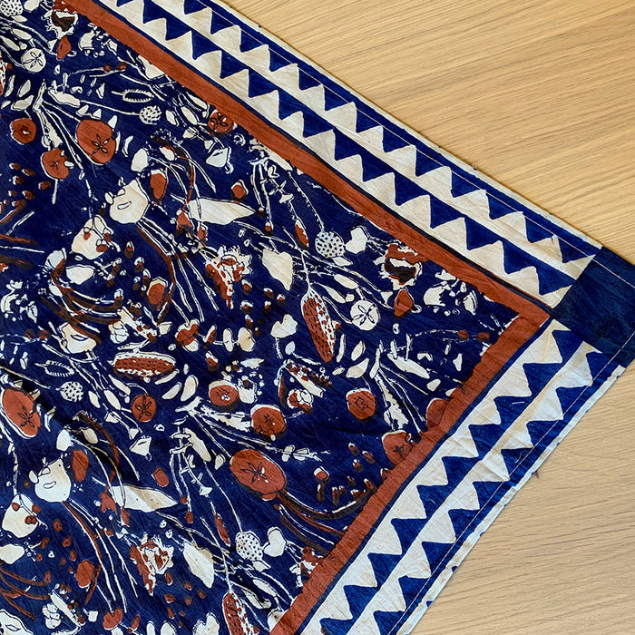 Home: Woodblock Printed Square Tablecloth