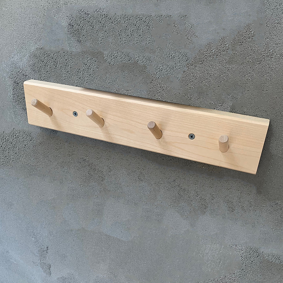 Hooks Birch FourPeg Hook Rack The Gardener Store