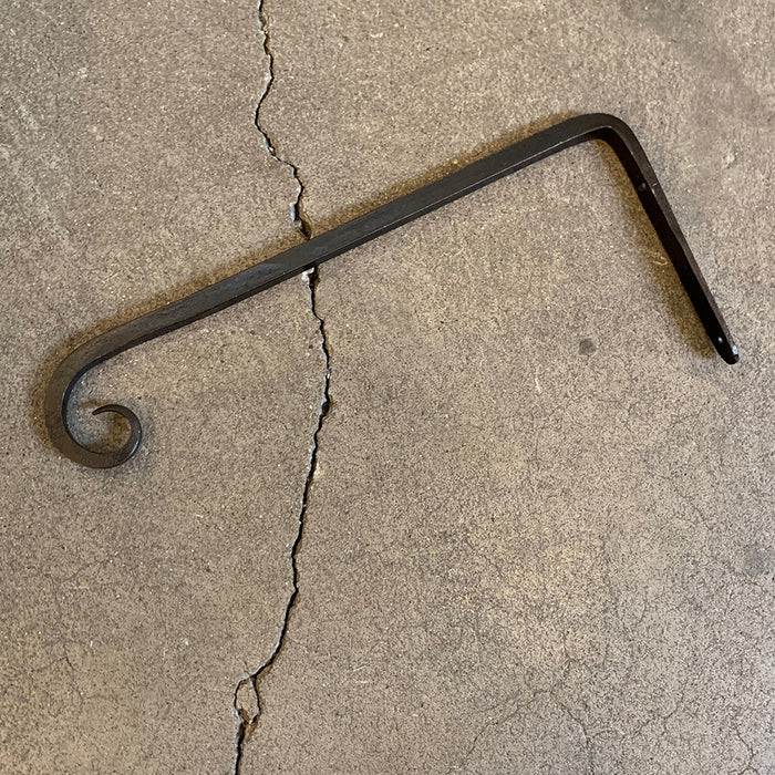 Hooks: Long Black Iron Hook with Curled End