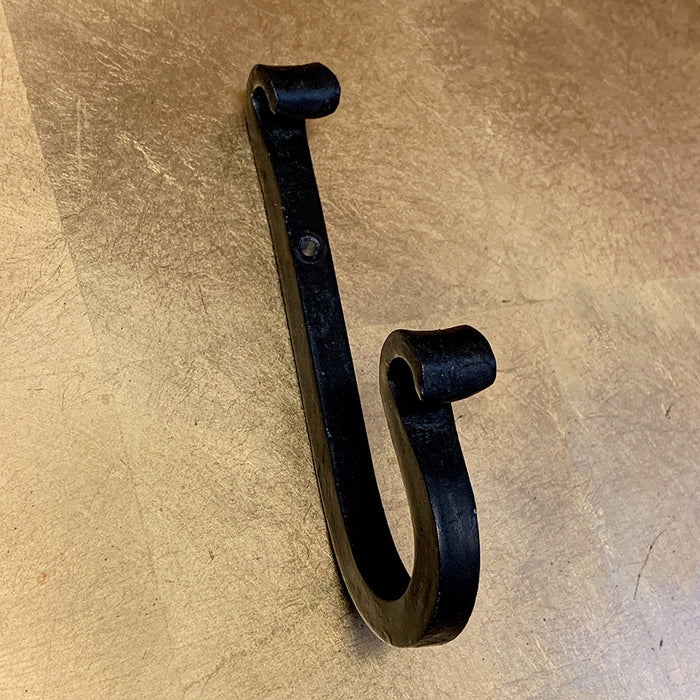 Hooks: Black Iron Hook with Curled Ends