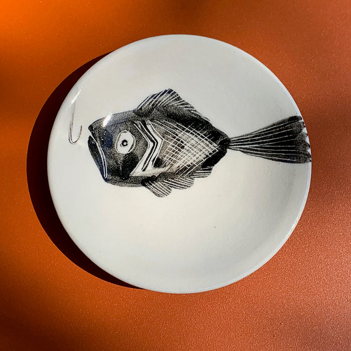 Home:  Betsy Williams Tiny Plate with Startled Fish