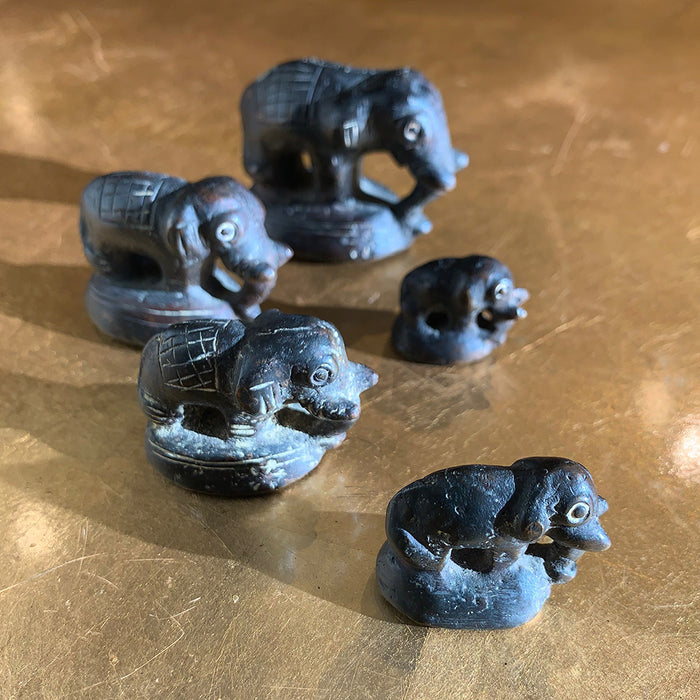 Unique: Set of Five Miniature Elephants