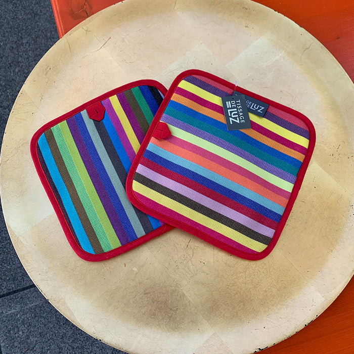 Kitchen: French Potholder Rainbow