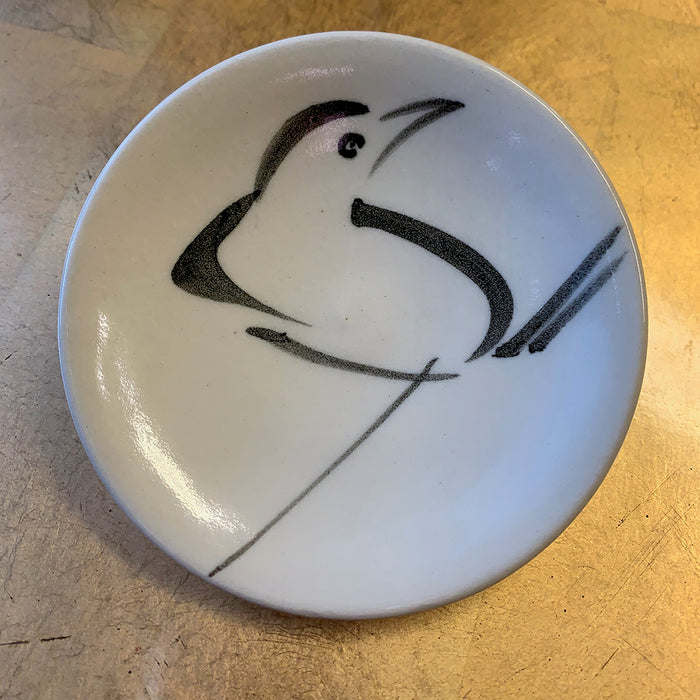 Home:  Betsy Williams Tiny Plate with Brush-Stroke Bird