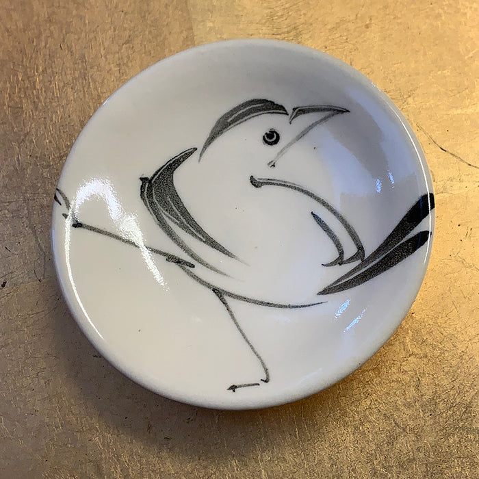 Home:  Betsy Williams Tiny Plate with Brush-Stroke Bird