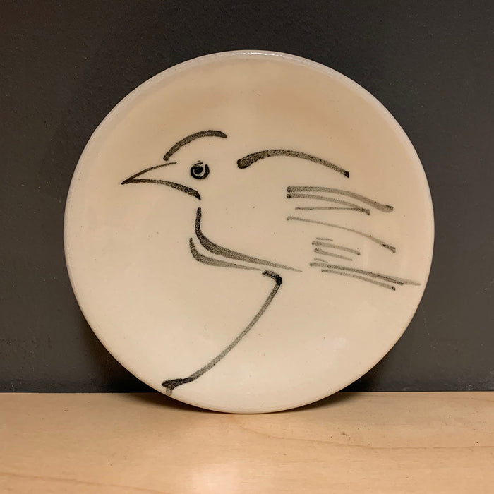 Home:  Betsy Williams Tiny Plate with Brush-Stroke Bird