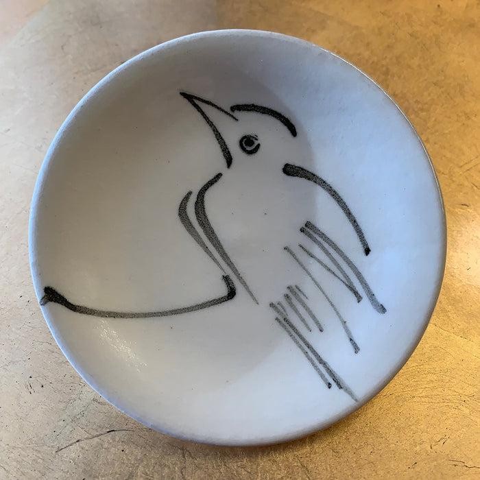 Home:  Betsy Williams Tiny Plate with Brush-Stroke Bird