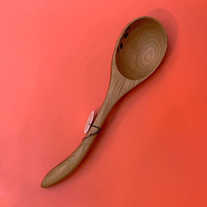 Kitchen: Cherry Wood Ladle with Holes