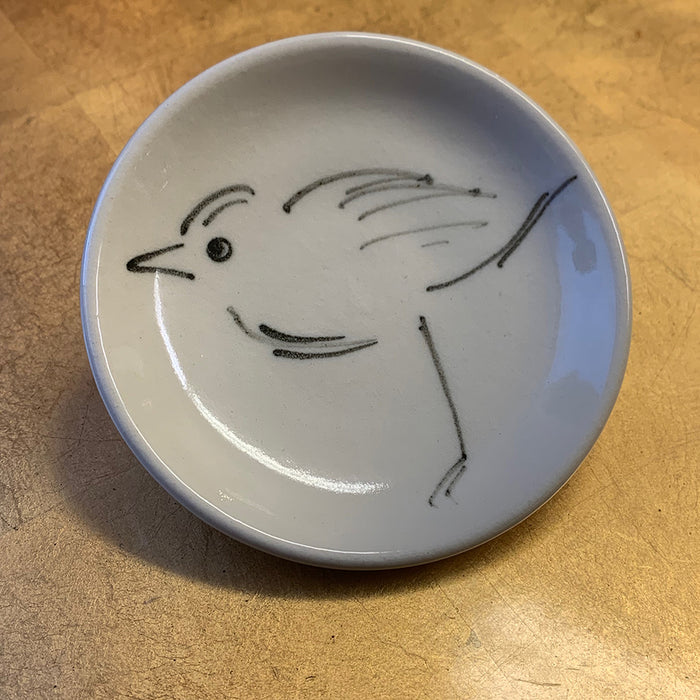 Home:  Betsy Williams Tiny Plate with Brush-Stroke Bird