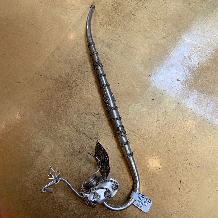 Unique: Vintage Metal Peacock Pipe