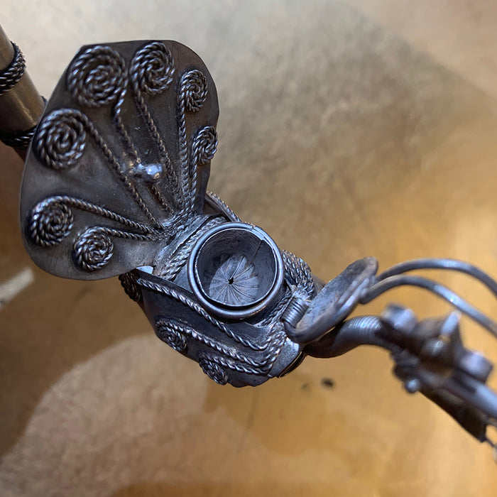 Unique: Vintage Metal Peacock Pipe