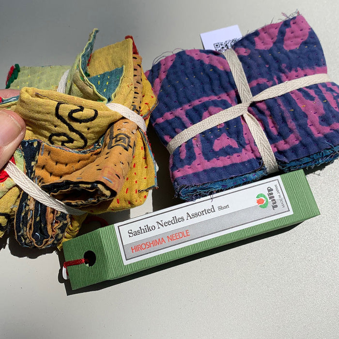 Mending: Kantha Stitch Bundle with Sashiko Needles