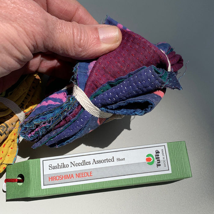 Mending: Kantha Stitch Bundle with Sashiko Needles
