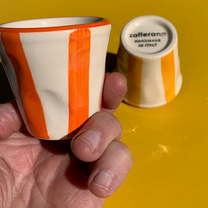 Home: Italian Stoneware Espresso Cup Set Warm Hue