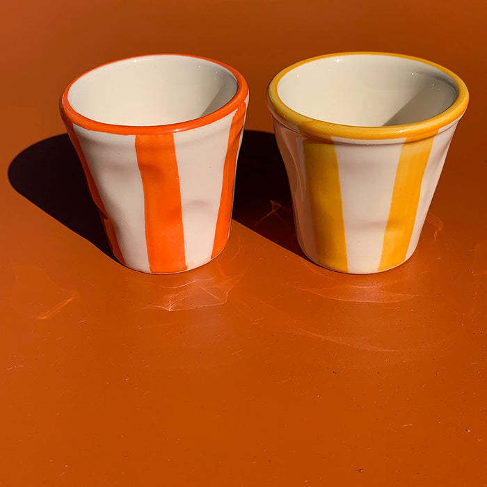 Home: Italian Stoneware Espresso Cup Set Warm Hue
