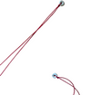 Red cord jewelry with silver-round bead