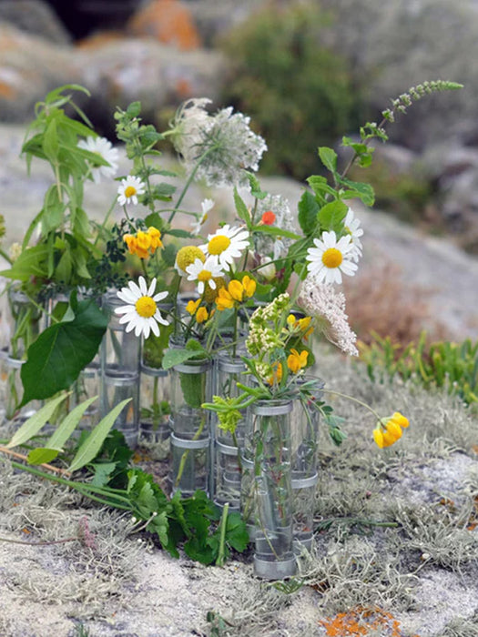 French glass vase with flowers