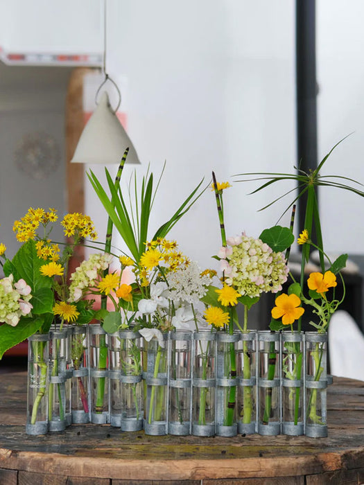 French glass vase with flowers