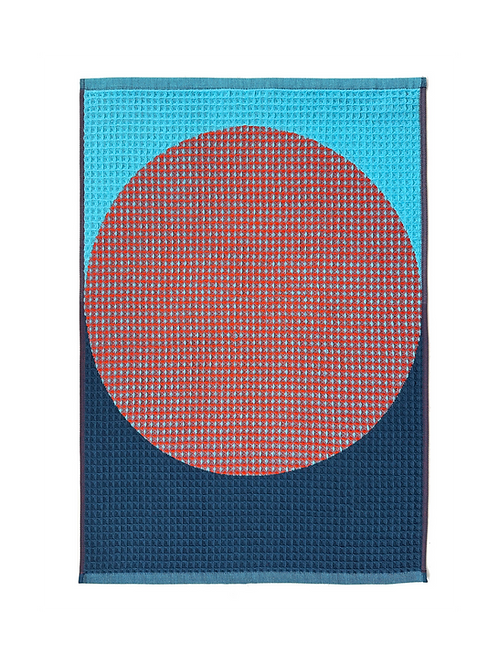 Waffle Towel Red Moon