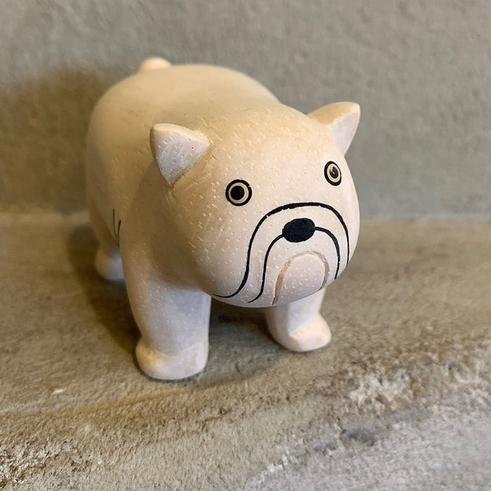 Home: Carved Wooden Bulldog